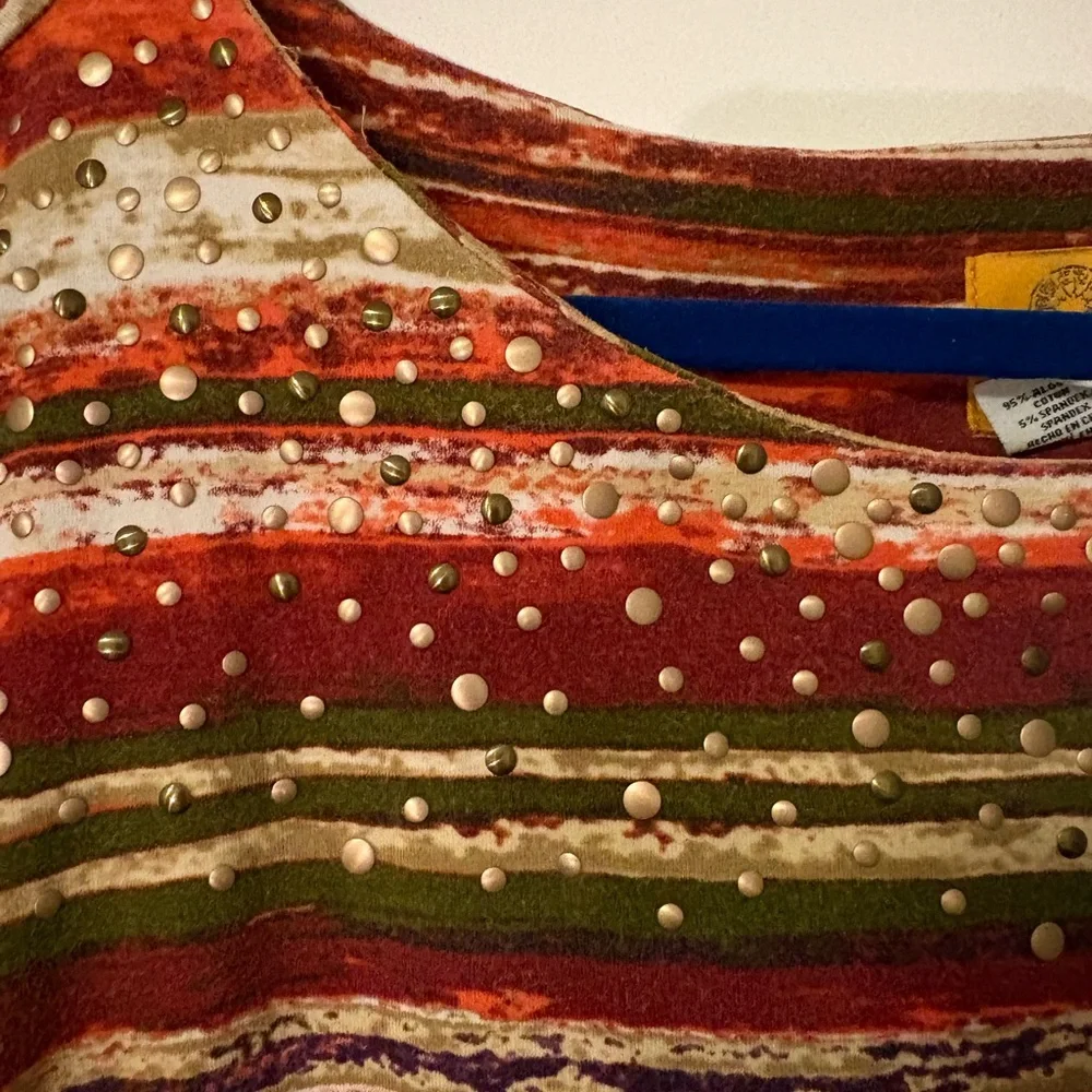Ruby Rd. Multicolor Striped Long Sleeve Top - Picture 5 of 7